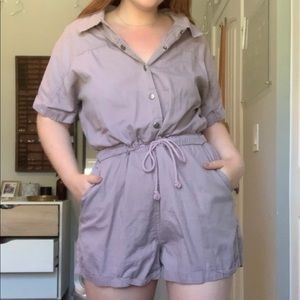 Purple 70s romper